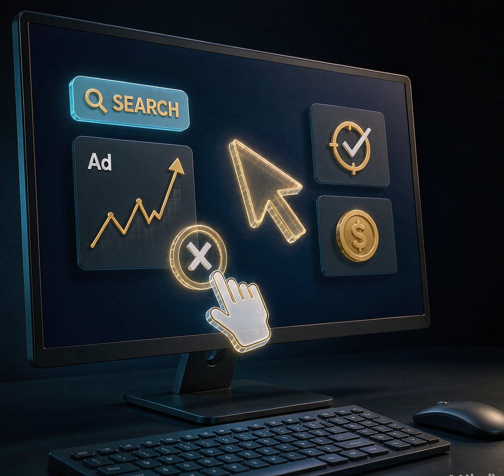 Analytics dashboard with a rising performance chart